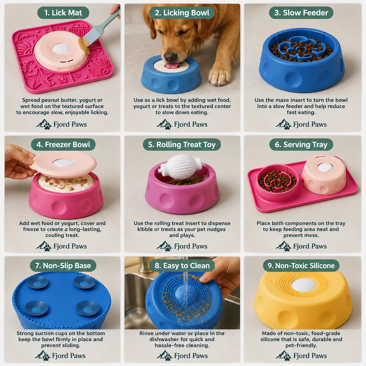 Non-Slip Pet Lick Bowl