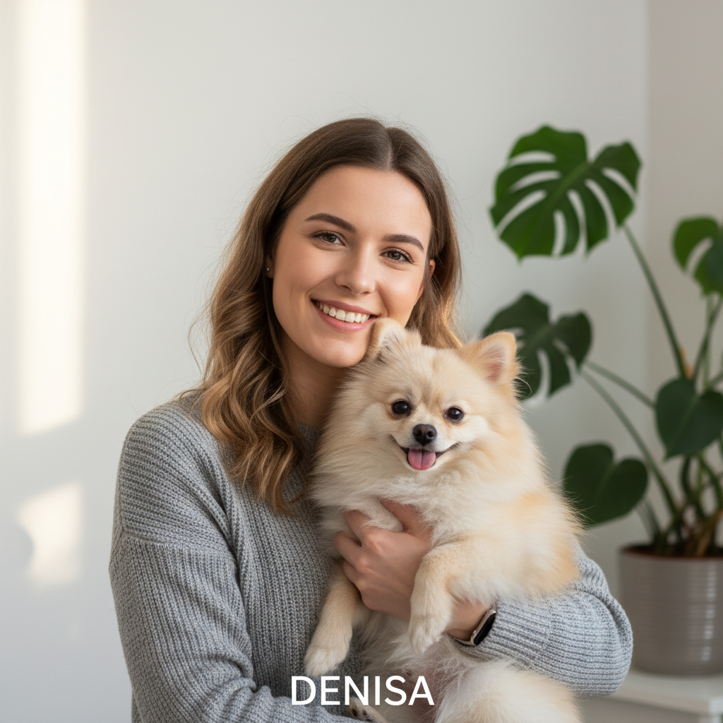 Denisa with dog