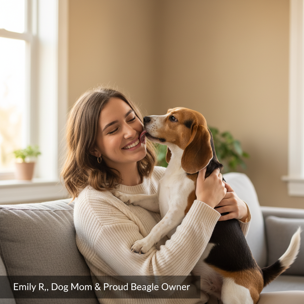 Emily with dog