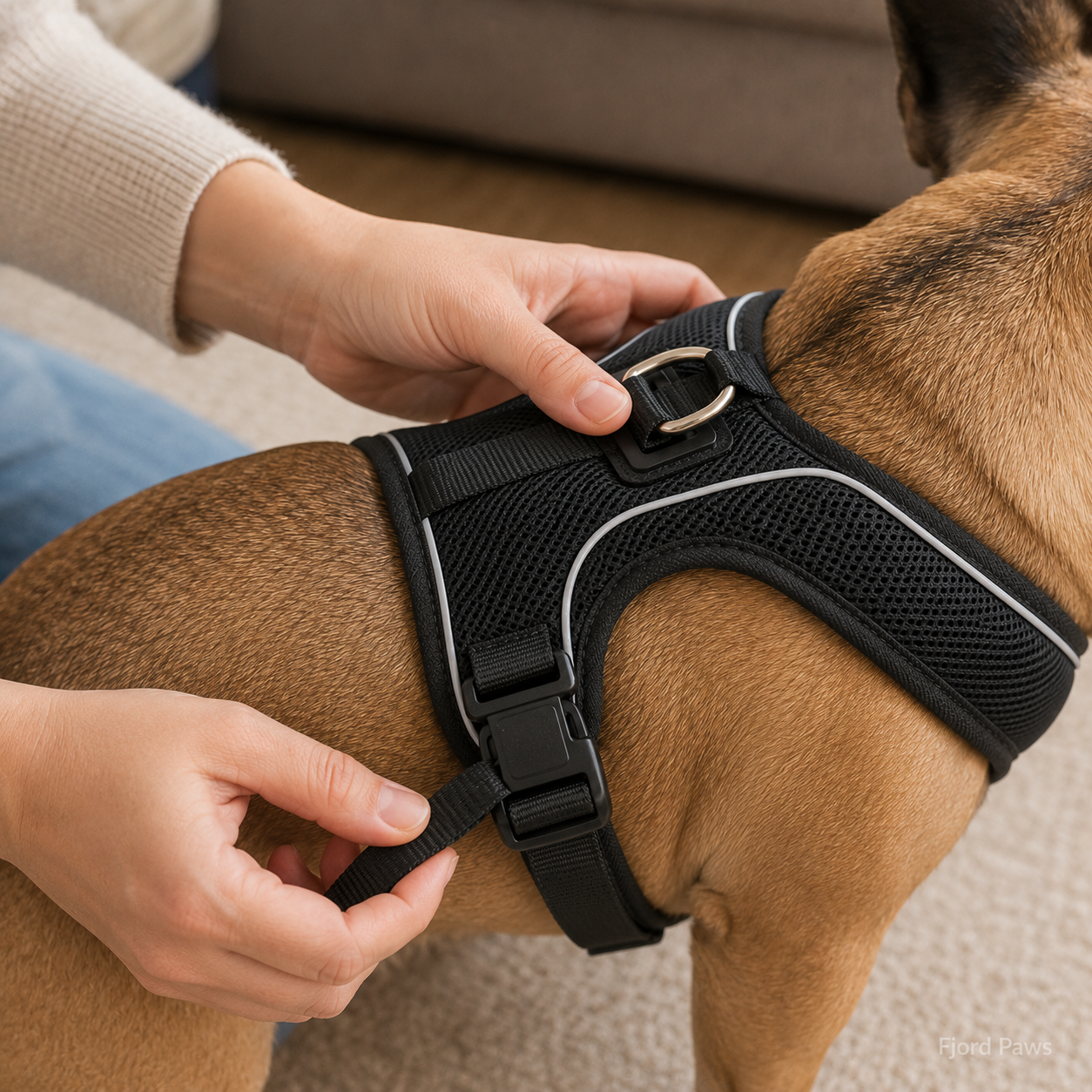 Trixie Dog Harness Urbanvest Mesh Black