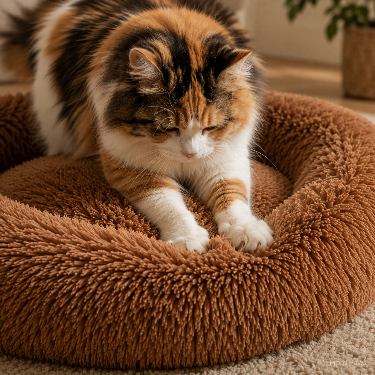 Round Long Hair Cushion