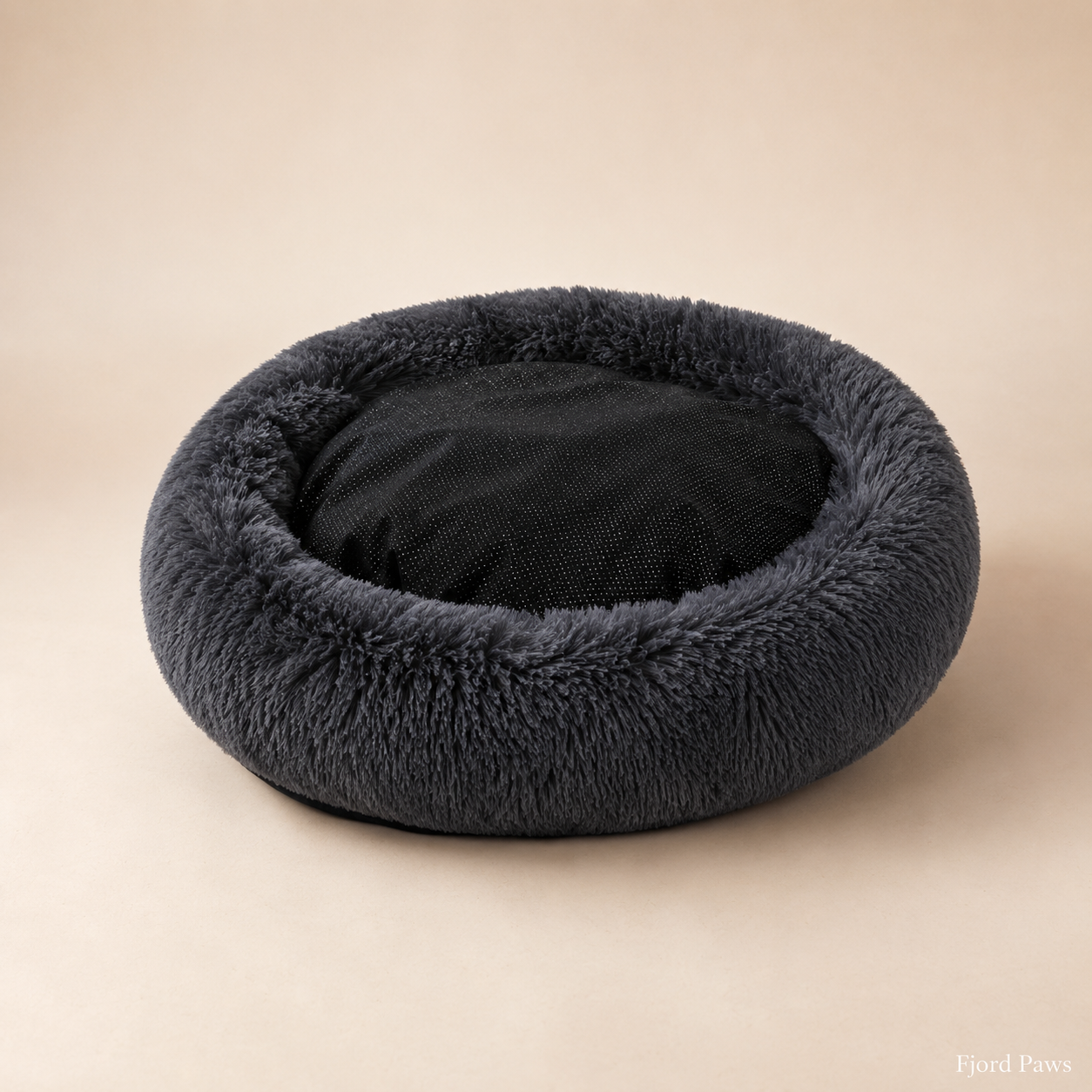Calming Plush Donut Pet Bed - Anti-Anxiety Nest for Dogs & Cats