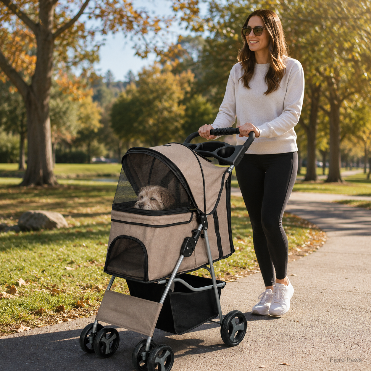 Trixie Dog Stroller Maximum 15 Kg Taupe