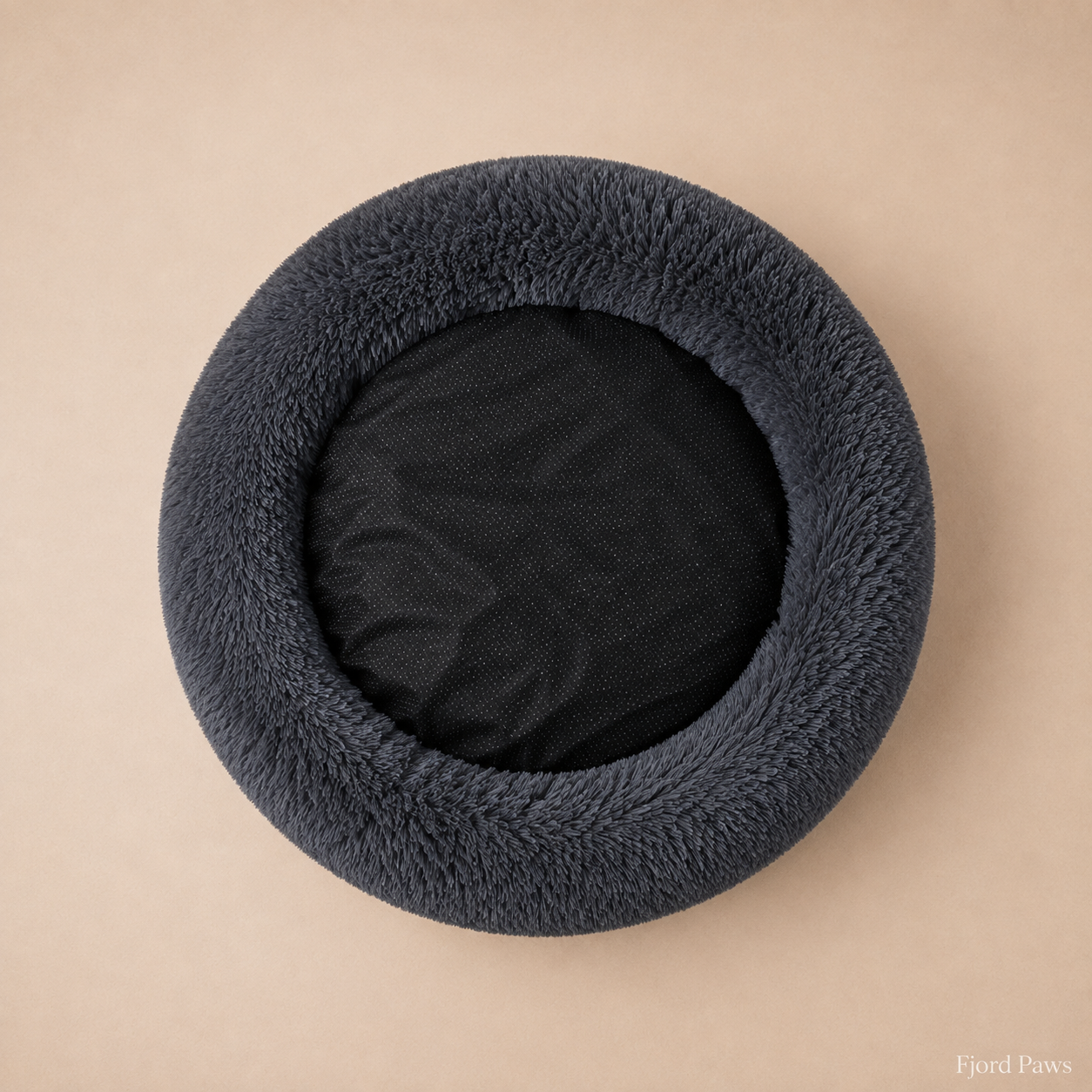 Calming Plush Donut Pet Bed - Anti-Anxiety Nest for Dogs & Cats