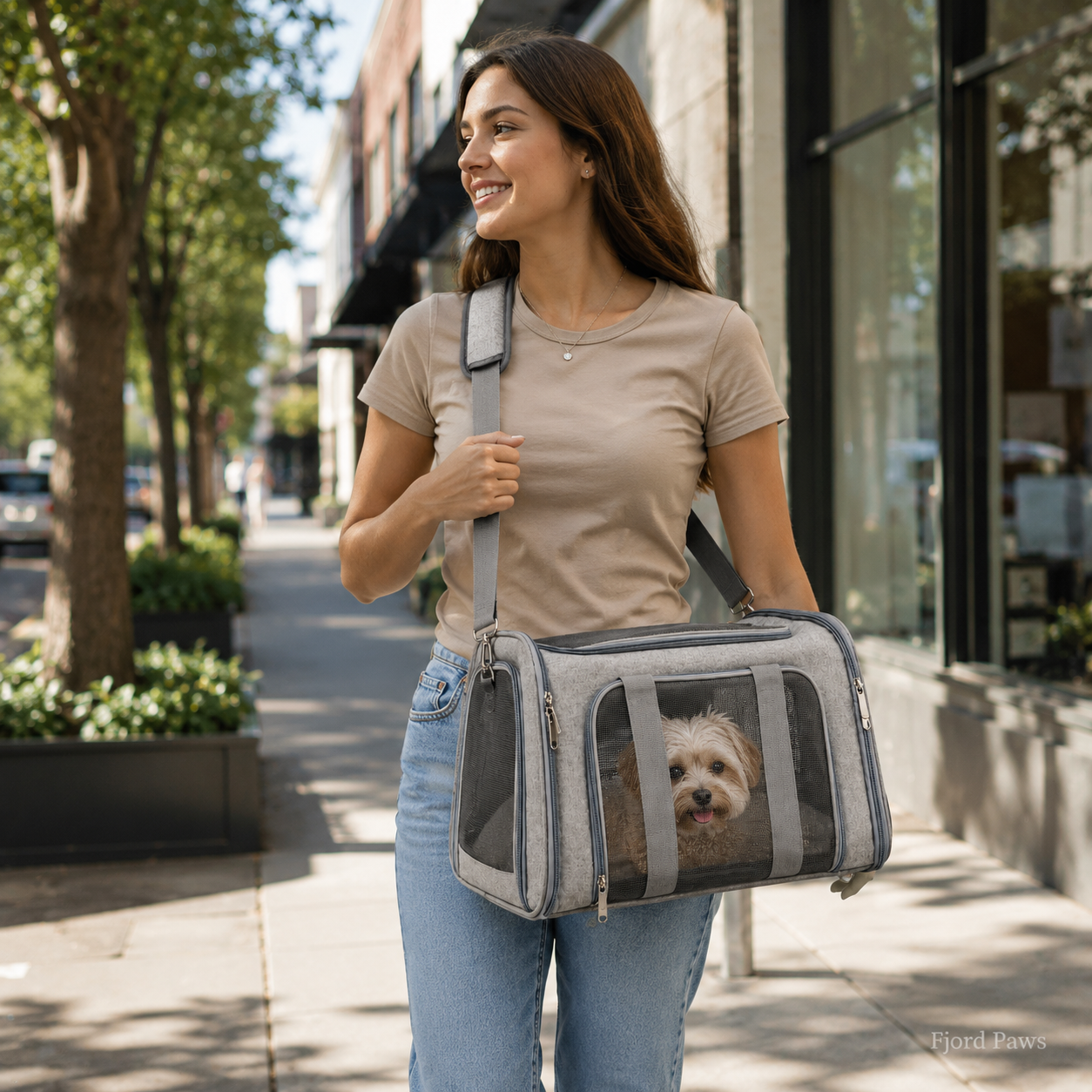 Large-Capacity Crossbody Pet Carrier