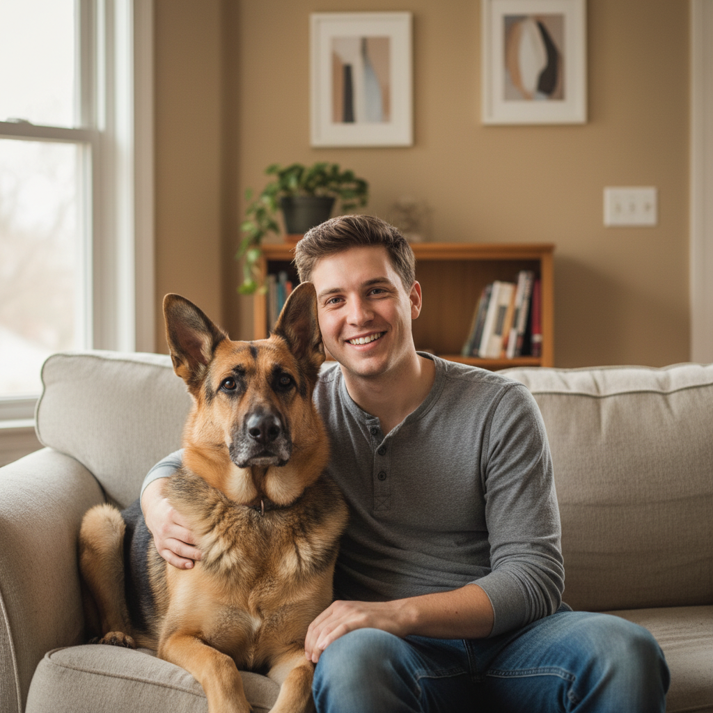 Will with dog